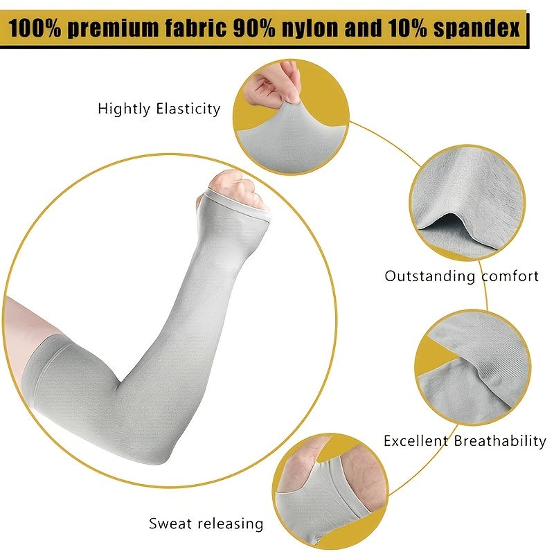 Sun Protection Arm Sleeves Men Women Cooling Moisture Wicking Sports Sle
