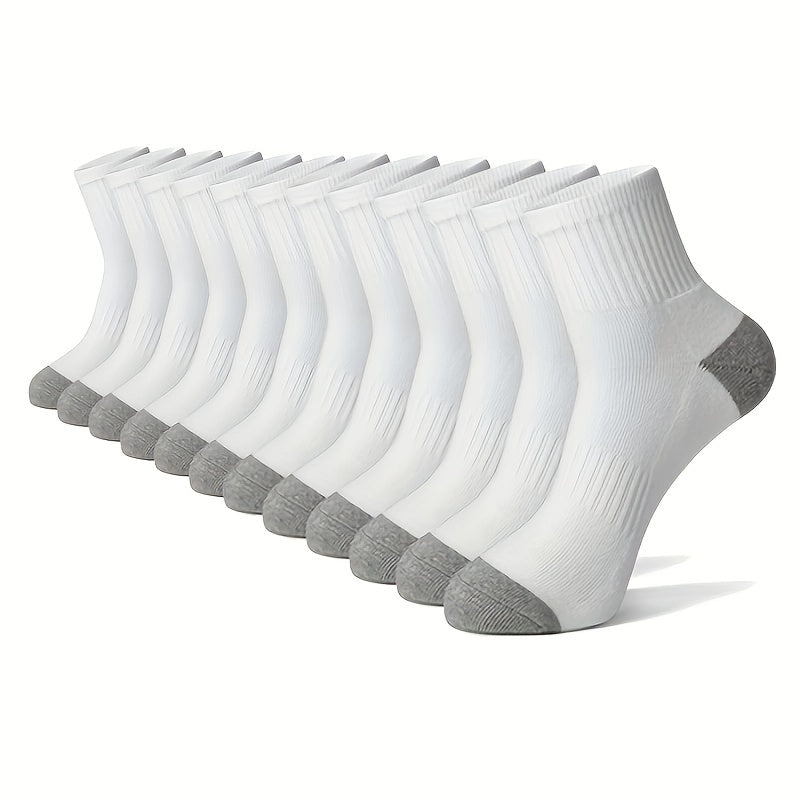 6 Pairs Colorblock Sports Socks for Women