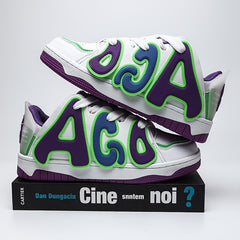 Men's Big Letters Skate Shoes With Traction
