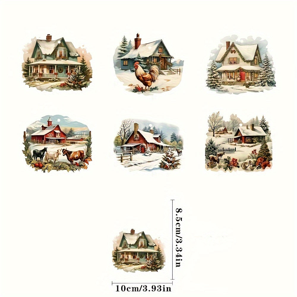 6pcs Christmas Farm Hanging Ornaments Xmas Tree Decorations