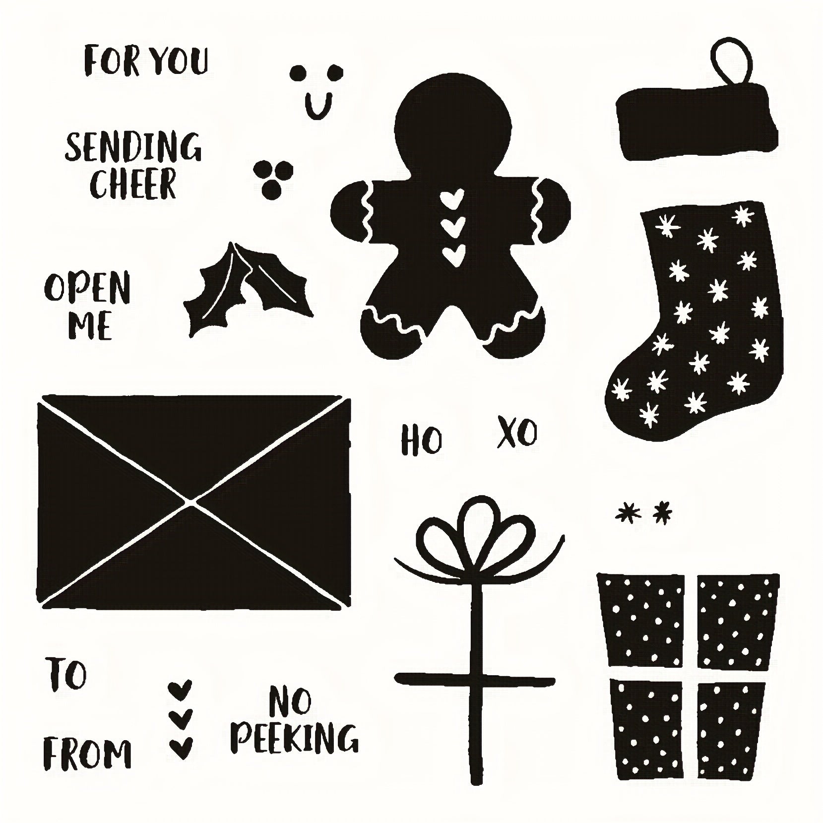 Christmas Gingerbread Man Metal Dies And Stamps For Scrapbooking