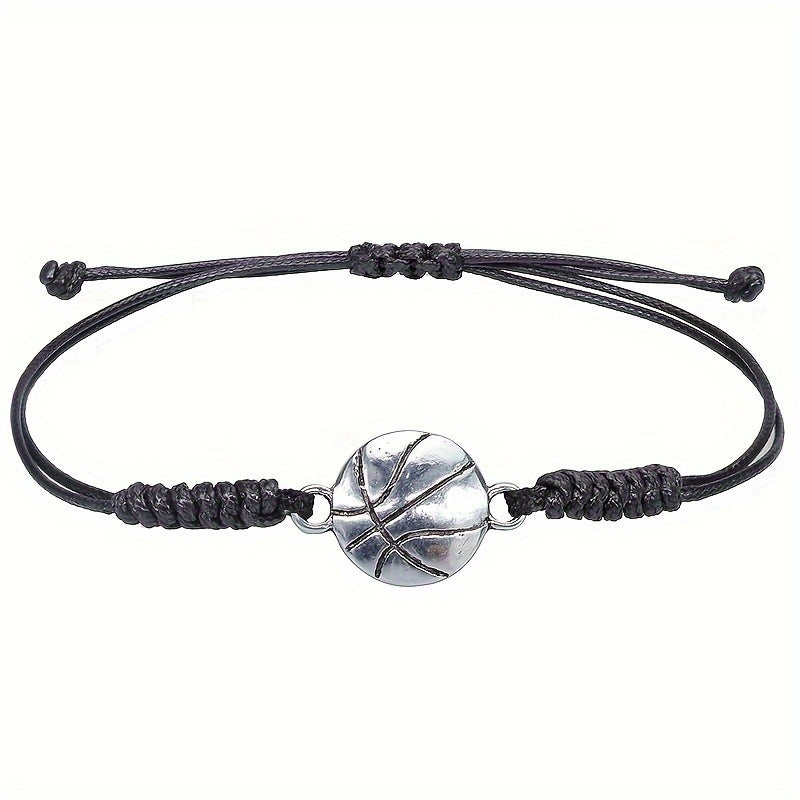 Adjustable Charm Alloy Bracelet Baseball Football Basketball Volleyball