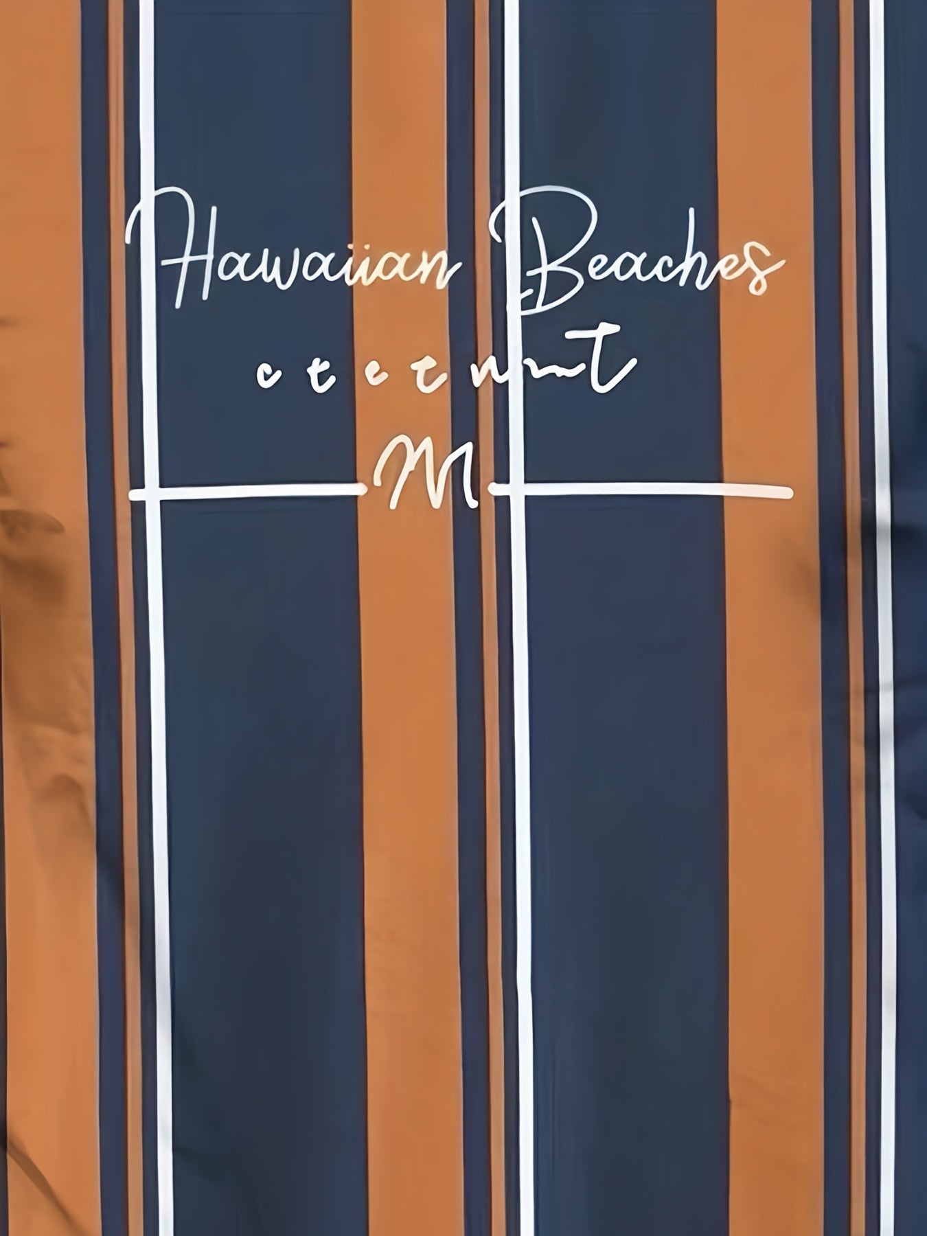 Men's Hawaiian Beaches Stripe T-shirt for Summer