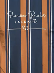 Men's Hawaiian Beaches Stripe T-shirt for Summer