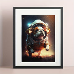 Fantasy Animal Astronaut Poster for Kids Room Decor