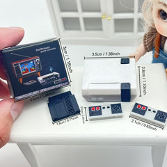 1:12 Scale DIY Dollhouse Game Console Model Retro Decor Red B