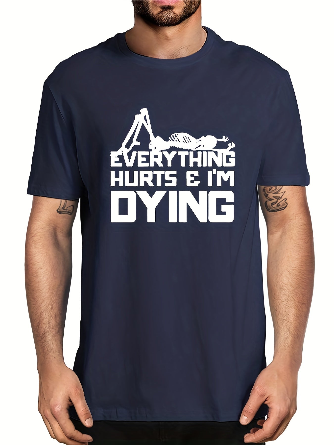 Men's Letter Print T Shirt: Stylish & Comfortable Summer Wear