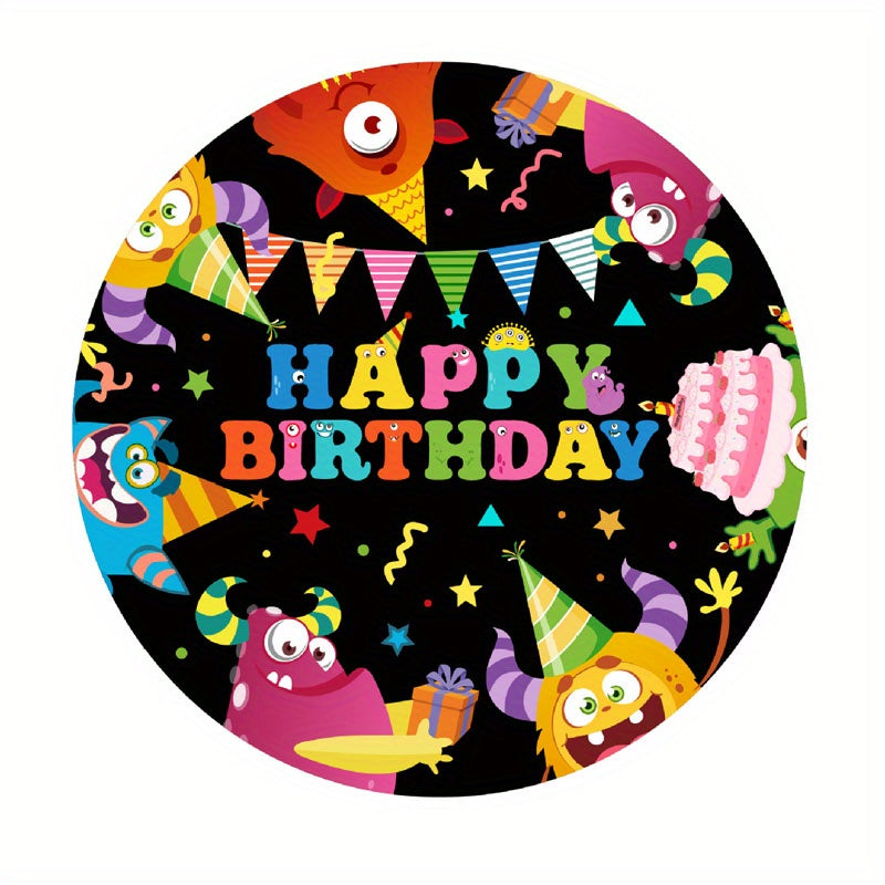 10pcs Monster Themed Party Disposable Tableware Paper Cups Plates