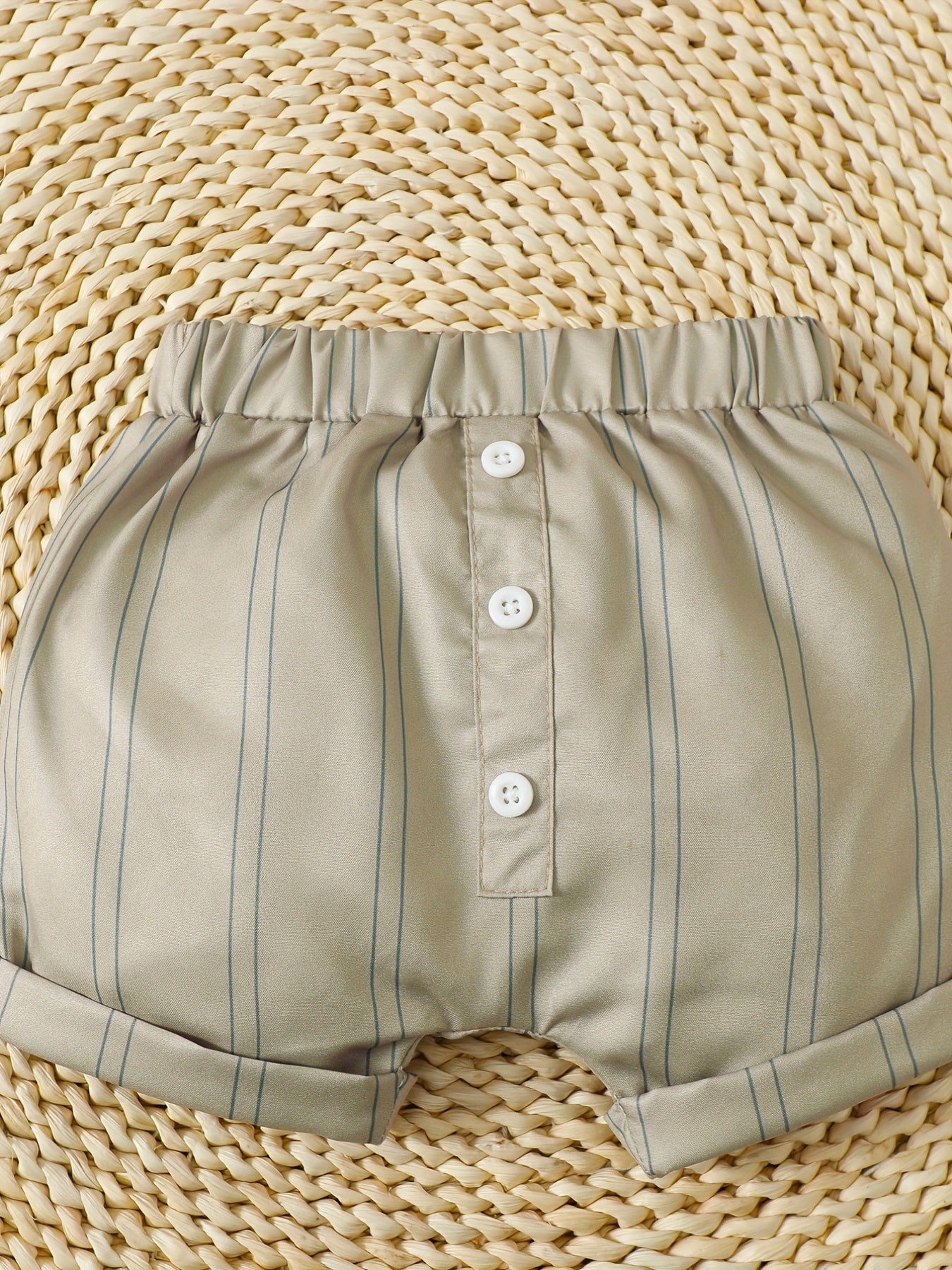 2pcs Baby Boys Casual Shirt Onesie & Shorts Set Clothes