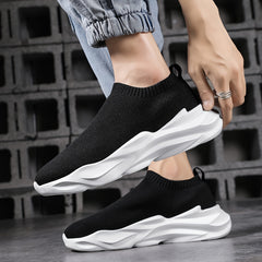 Men's Breathable Slip-On Sneakers with Shock Absorption