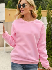 Oversized Crew Neck Sweatshirt Long Sleeve Top