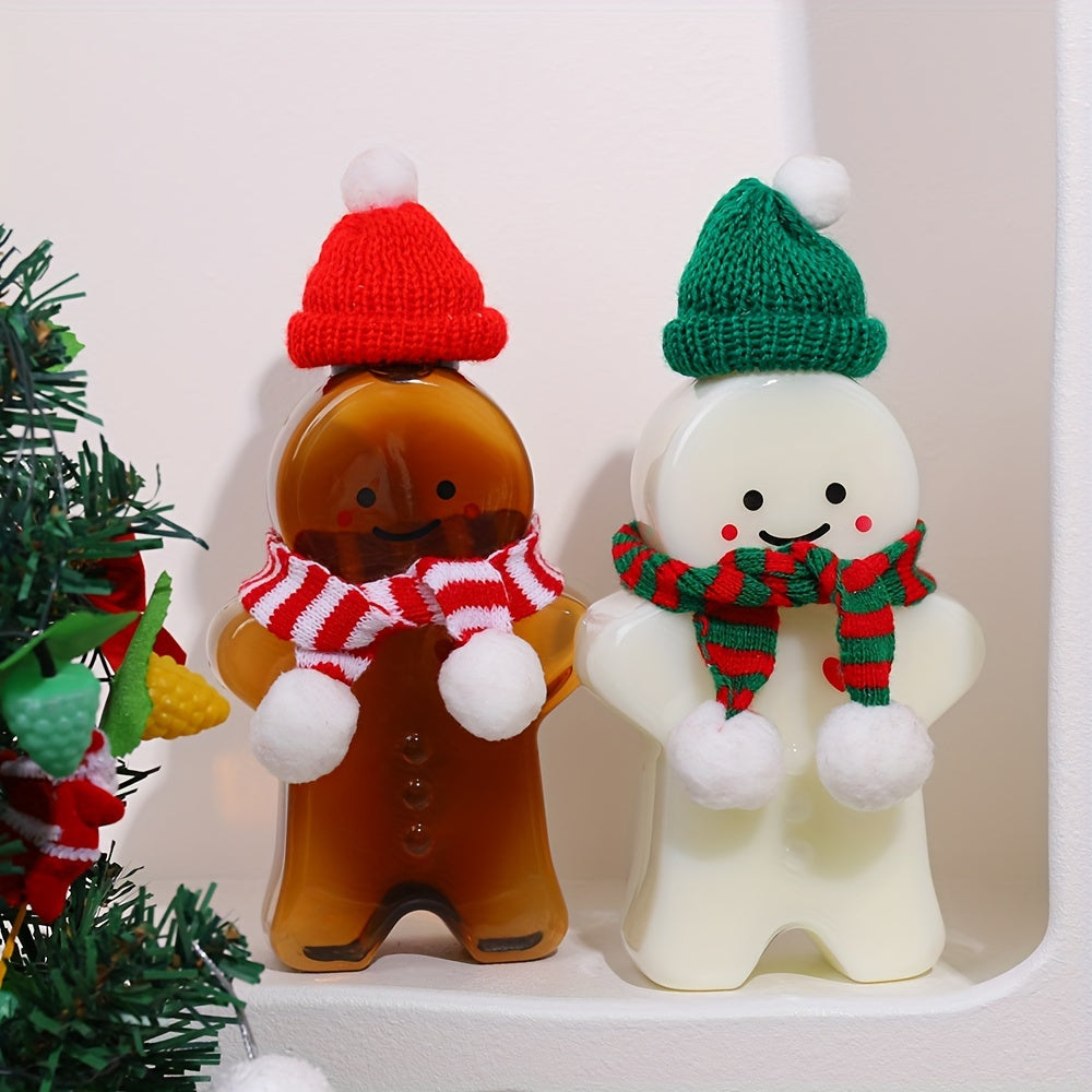 500ml Christmas Snowman Water Bottle Leakproof Juice Milk Cup