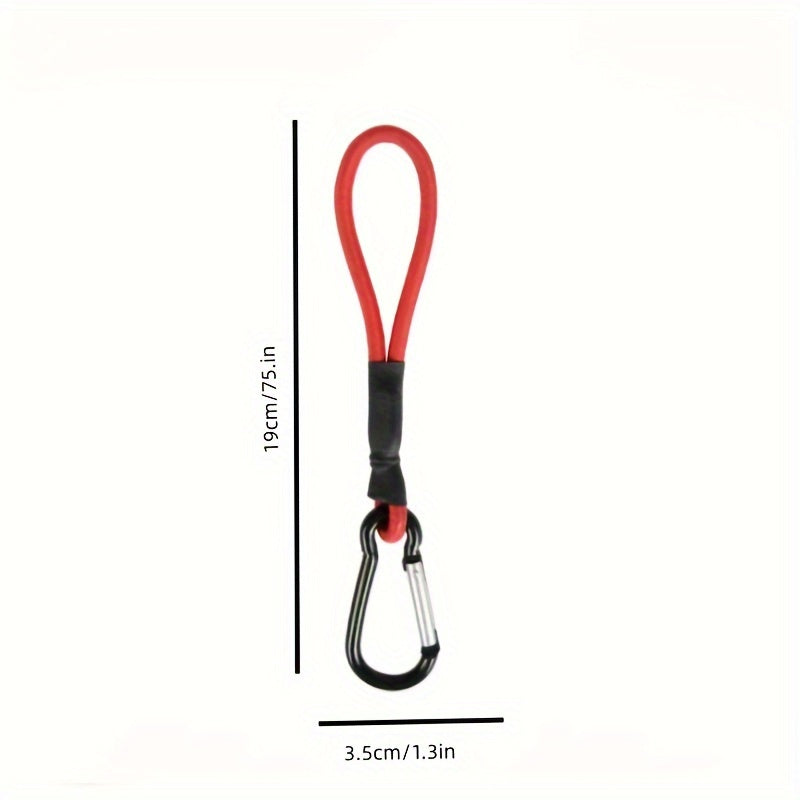 Outdoor Elastic Rope With Mountaineering Buckle Camping Keychain