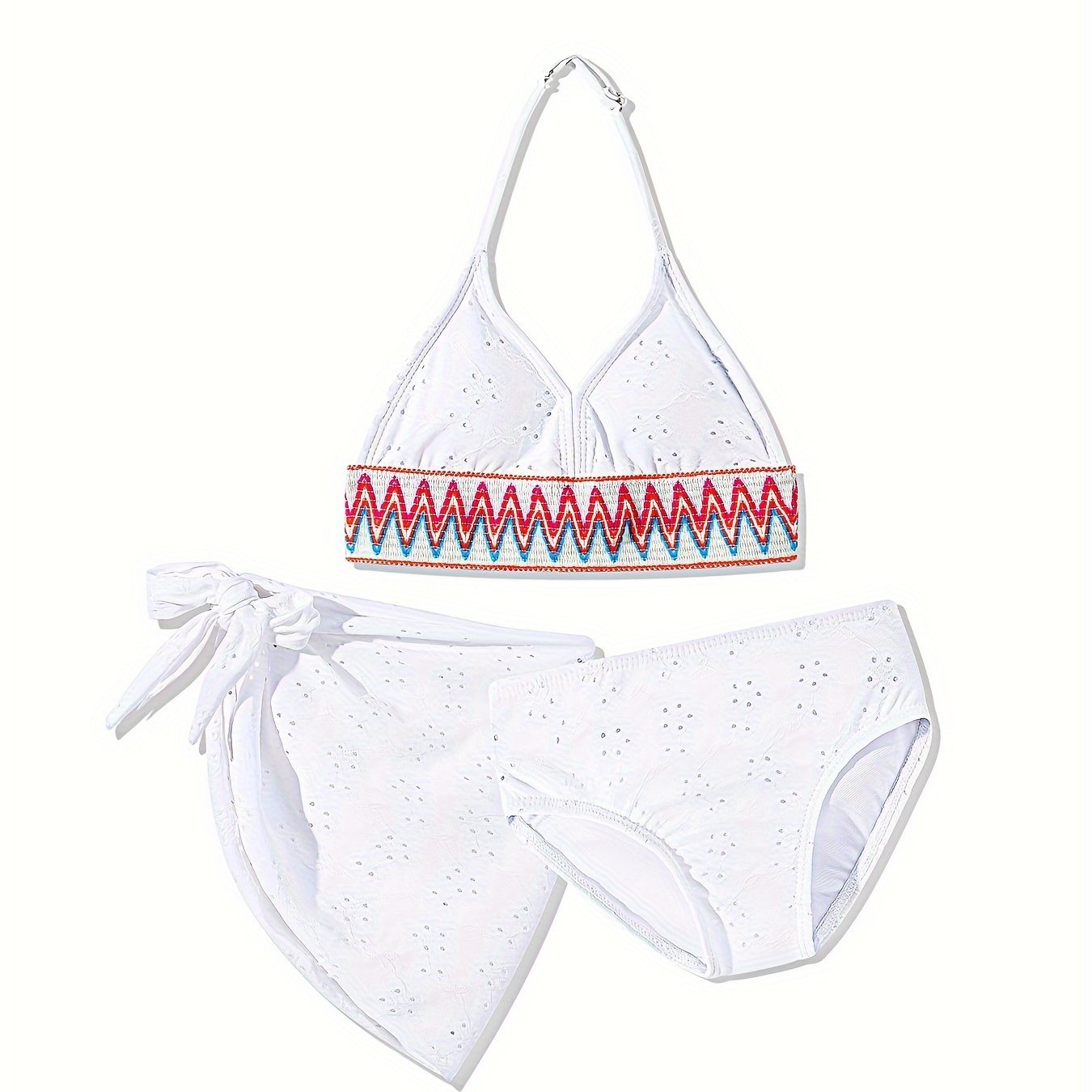 Boho 3pcs Swimsuit Set Girls Bathing Suit Beach Vacation Gift