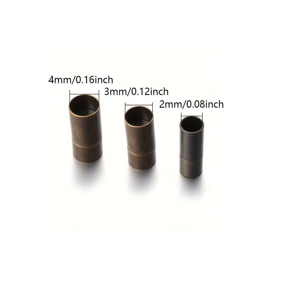 10 Pairs Strong Bayonet Push Clasps for 2-3mm Round Leather Cord
