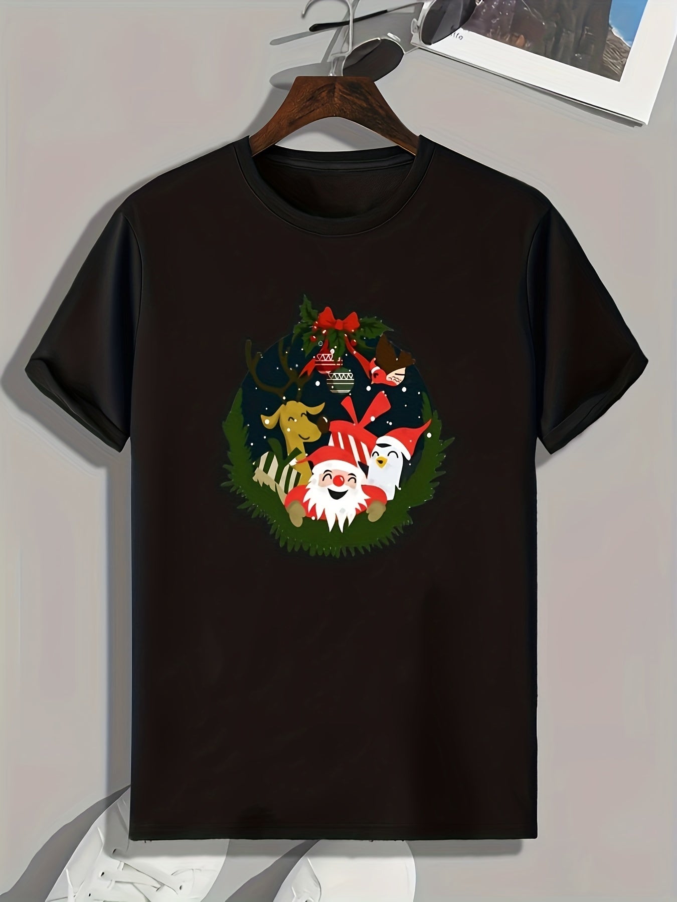 Christmas Santa Claus Men's Graphic T-shirt Casual Tee