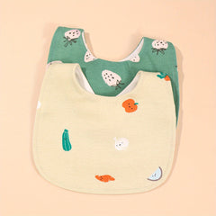 2pcs Baby Bibs Waterproof Drooling Towels U-shaped Design