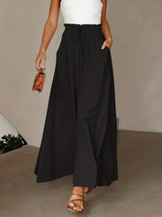 Ruched High Waist Loose Drawstring Pants