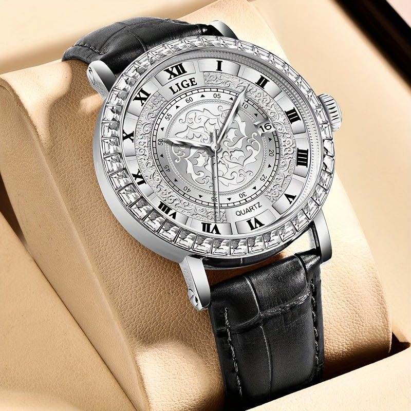 Rose Gold Ladies Quartz Watch Clock