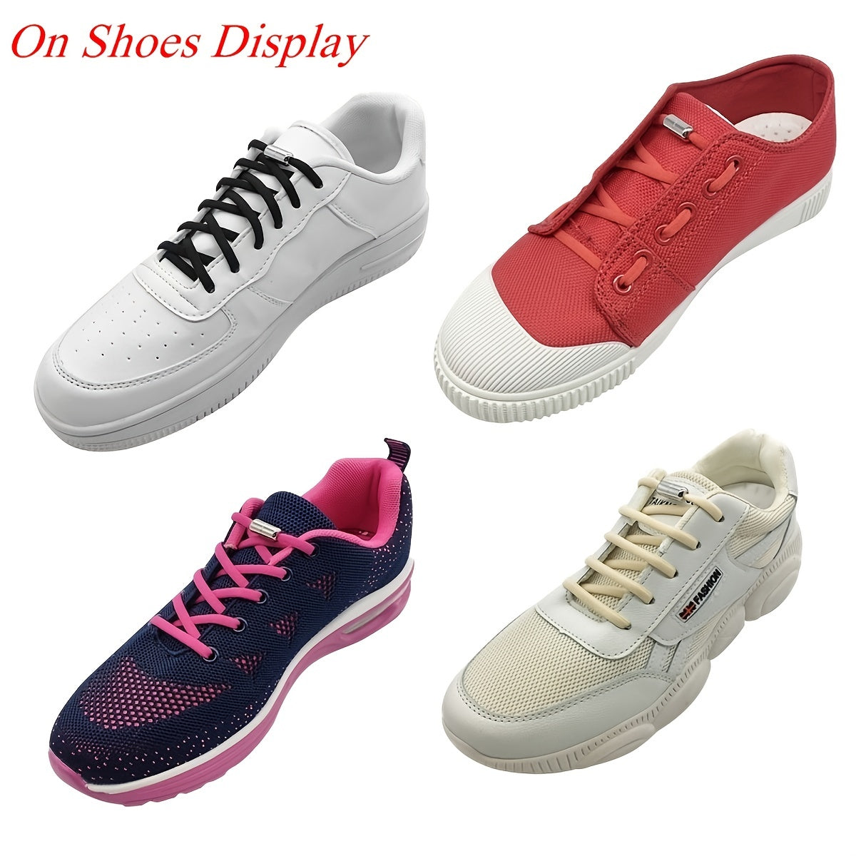 Elastic No Tie Shoe Laces Adults Kids Elderly Shoe Accessories