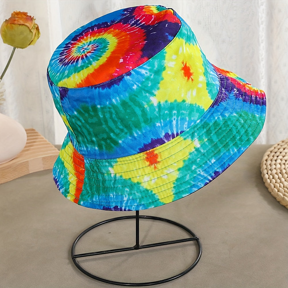 Unisex Double Sided Sun Hat with Painting Print