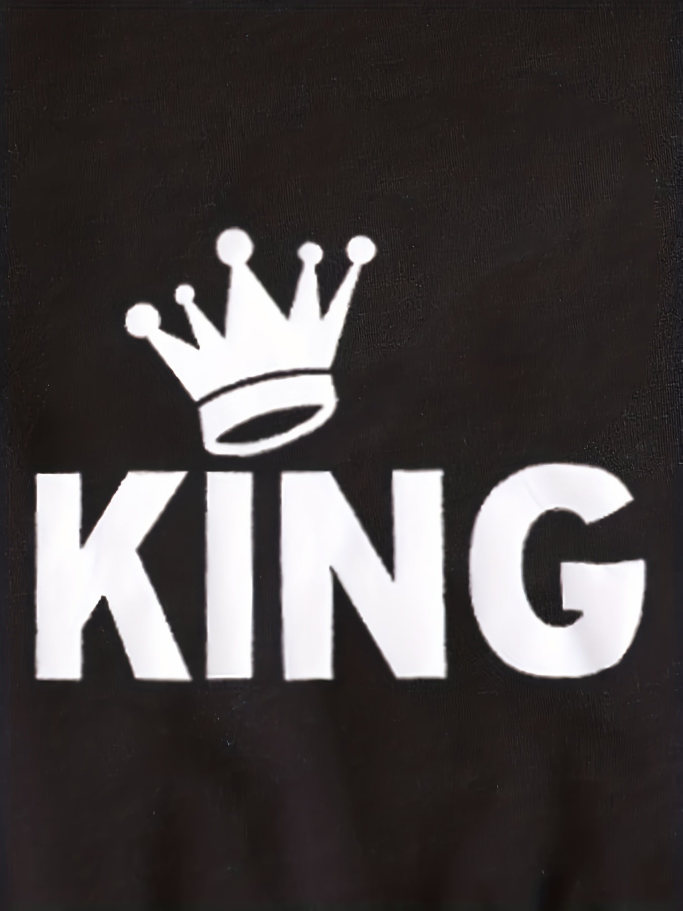 KING Print Boy's 2pcs Sweatshirt & Sweatpants Set