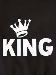 KING Print Boy's 2pcs Sweatshirt & Sweatpants Set