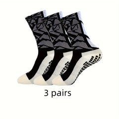 3 Pairs Men's Sport Socks, Sweat Absorbing, Comfy, Breathable