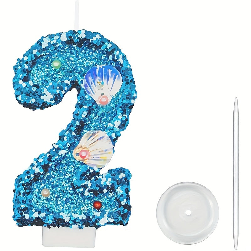 Mermaid Themed Cake Candle for Celebrations