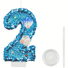Mermaid Themed Cake Candle for Celebrations