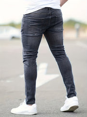 Men's Slim Fit Ripped Jeans - Casual Distressed Denim Pants