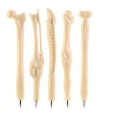 5Pcs Bone Shape Ballpoint Pen Set School Office Writing Supplies Gift Stationery