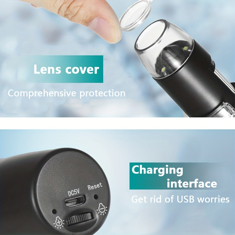 1600X Digital Microscope Camera 3in1 Type C USB Portable Electronic Microscope
