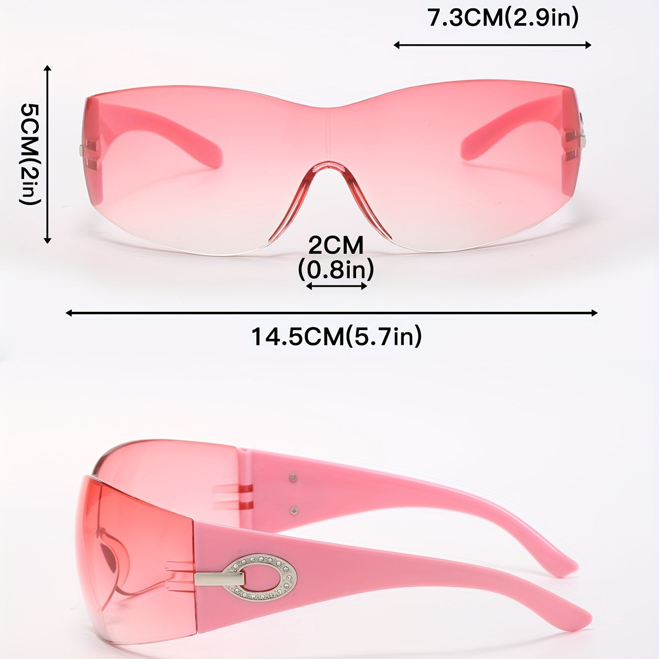 Y2K Gradient UV400 Wrap Around Sunglasses