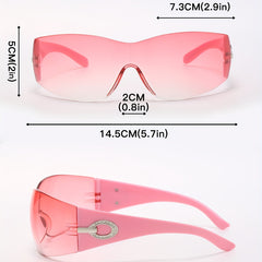 Y2K Gradient UV400 Wrap Around Sunglasses