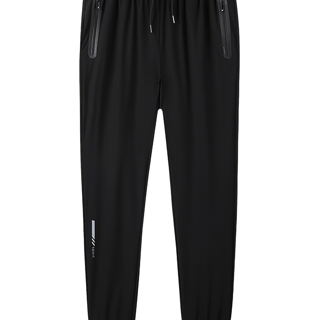 Men's Casual Drawstring Sweatpants with Zipper Pockets