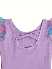 Dreamy Sequin Unicorn Ballet Leotard 95 Cotton Comfy Tutu Dance Dress