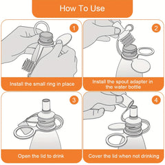 4Pcs Silicone Bottle Cap Spout Adapter Replacement