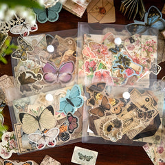 31 Sheets Retro Butterfly Scrapbooking Supplies Vintage Note Paper Card Envelope