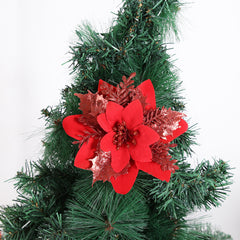 Glitter Hollow Christmas Flower Double...