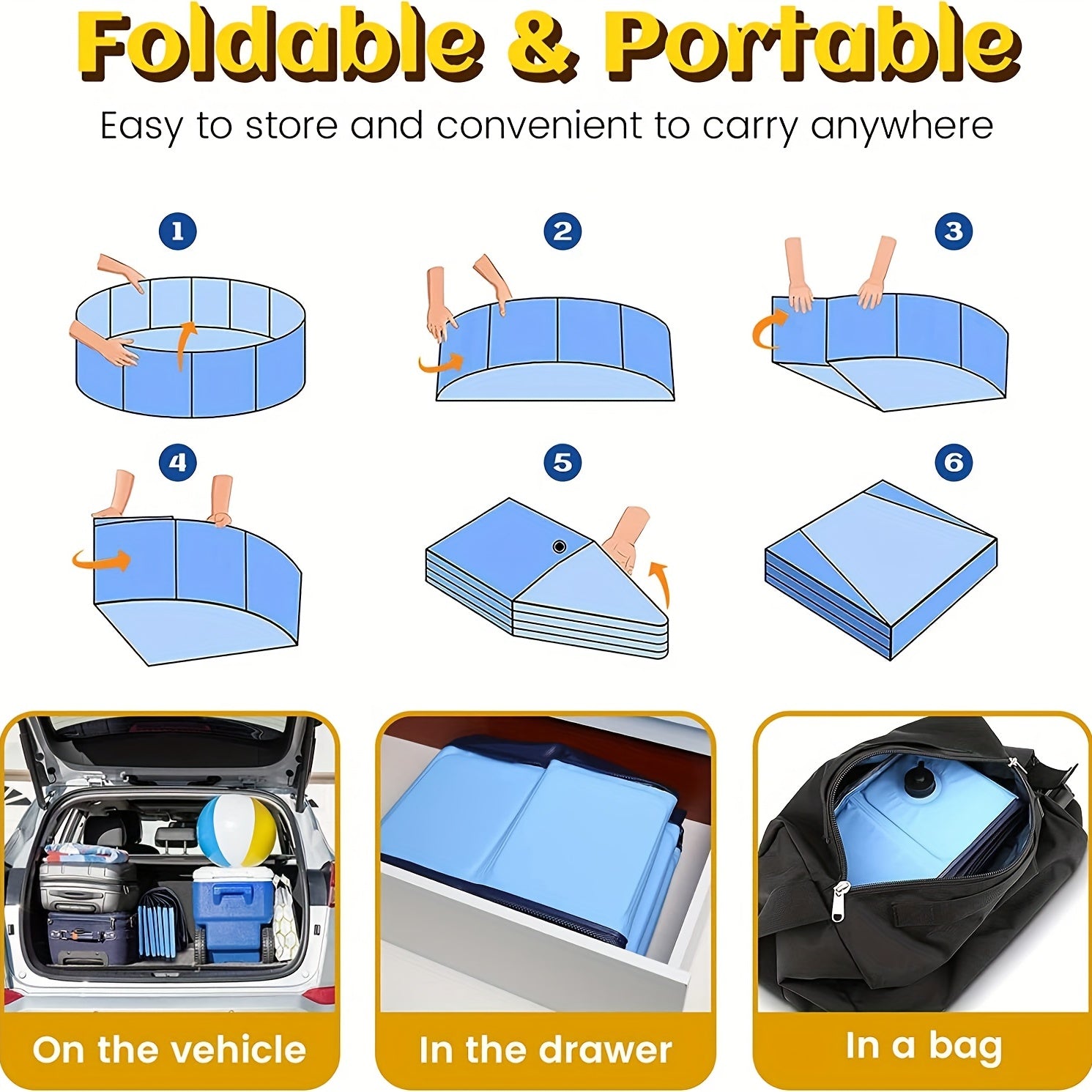 Foldable Paddling Pool for Dogs - Keep Your Pet Cool and Happy