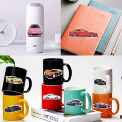 50pcs Car Cartoon Stickers for DIY Decoration
