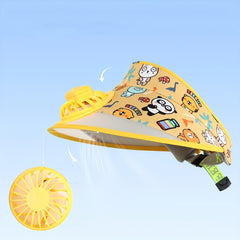 Cartoon Animal Fan Visor Hat PVC Sunshade UV Protection Sun Hat