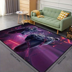Neon Colour Game Machine Area Rug Anti Slip Floor Mat