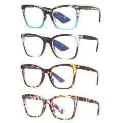 Oversized Square Men's Reading Glasses Anti Blu ray Computer Reader