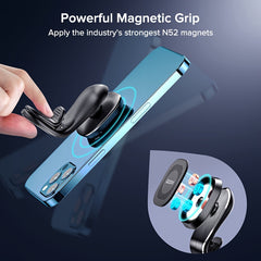 QOOVI Magnetic Car Phone Holder Air Vent Mount 360 Degree GPS Support