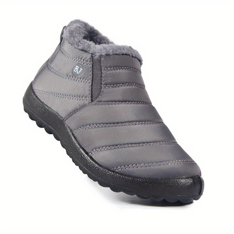 Women's Thermal Slip On Snow Boots Plush Flat Short Boots