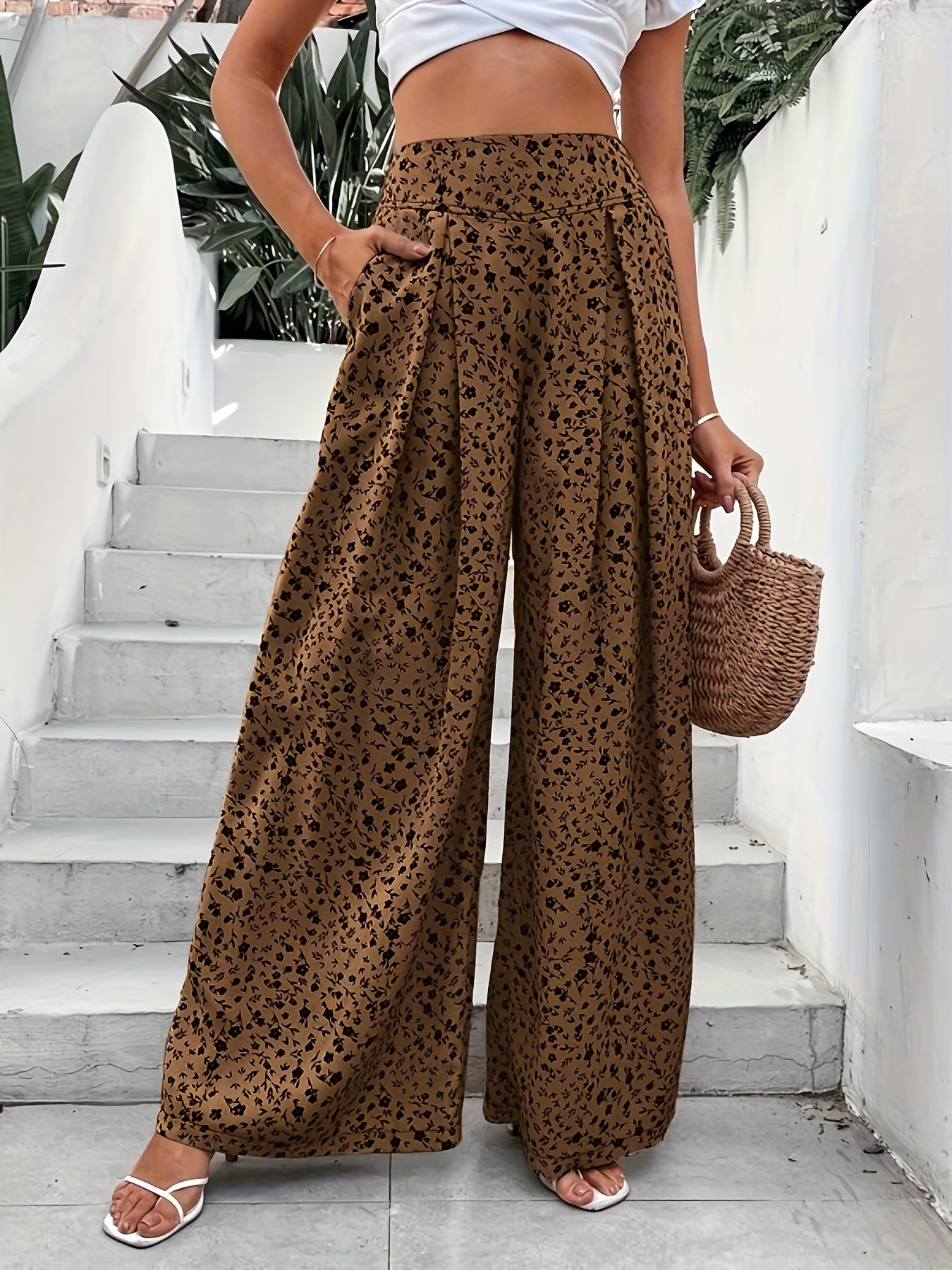 Floral Wide Leg Pants for Spring & Summer