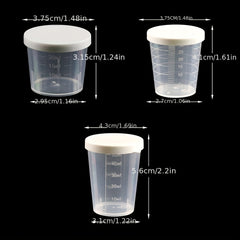 20 30 50ml Graduated Cup With Lid Clear Mixing Cups Measuring Cup