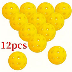 12pcs 74mm 40 Holes Pickleball Plastic PE Hard Hole Ball